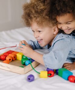 Melissa & Doug Primary Lacing Beads - Educational Toy With 30 Wooden Beads and 2 Laces - Beads For Toddlers, Fine Motor Skills Lacing Toys For Toddlers And Kids Ages 3+, 8inx8inx2in, Multi 24 81 jQXHD88L