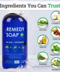 Truremedy Naturals Remedy Tea Tree Oil Body Wash - Body Wash That Helps Body Odor, Ringworm, & Skin Irritations - Tea Tree Soap Body Wash (1 pk, 12 oz) 12 Fl Oz (Pack of 1) 25 81 jd2Rt87L 1