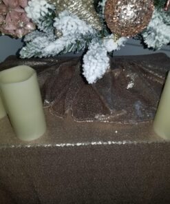 ShinyBeauty 60inx102in Sequin Tablecloth for Wedding/Party- Champagne Blush 60x102-Inch 41 81 lquYhL6L