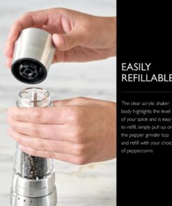 COLE & MASON Derwent Pepper Grinder - Stainless Steel Mill Includes Gourmet Precision Mechanism and Premium Peppercorns Pepper Mill 25 81 luH1nD4L