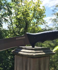 Schrade Bedrock TiNi with 1095 High Carbon Steel Blade for Buschcrafting,Black 40 81 nIQAKCmL