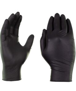 Alternative view of AMMEX Black Nitrile Exam Gloves, Box of 100, 3 Mil, Size Small, Latex Free, Powder Free, Textured, Disposable, Non-Sterile, Food Safe, ABNPF42100BX Small (Pack of 100)