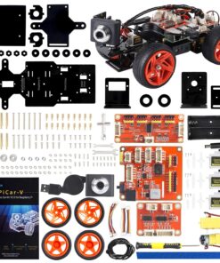 SunFounder Smart Video Car Kit V2.0 PiCar-V Robot Kit for Raspberry Pi 4 Model B 3B+ 3B Graphical Visual Programming Language, Video Transmission, Remote Control by UI on Windows Mac Web Browser Picar-v-2.0 23 81 pJPi 7ZS