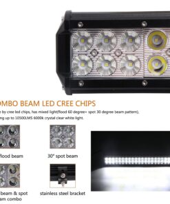 Alternative view of Senlips 126W 20 inch Spot&Flood Combo Off Road Bar Fog Lights Waterproof Bar Led Driving Vehicle Lamp for Trucks ATV UTV Boat