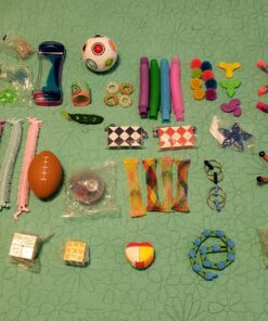 PP PHIMOTA Sensory Toys Set 55 Pack, Stress Relief Fidget Hand Toys for Adults and Kids, Sensory Fidget and Squeeze Widget for Relaxing Therapy - Perfect for ADHD Add Anxiety Autism 31 81 uay2eijL
