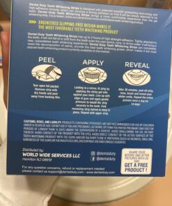 Dental Duty Sensitive Teeth Whitening Strips – Professional Vegan Stain Remover White Strips for Sensitive Teeth for Coffee & Tea Stains – Get A Lighter Shade After One Application – 28 Strips 40 81 upgx7 nL