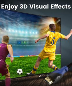 AURUM CABLES 4K HDMI Cable 50ft Long, 4K@60Hz High Speed HDMI Cord with Ethernet, Supports UHD Resolution, ARC, 3D, CL3 Certified - Compatible with HDTV, PC, Laptop, PS3, Xbox, Blu-ray 1 Pack 50 Feet 19 81 uzkrolvL