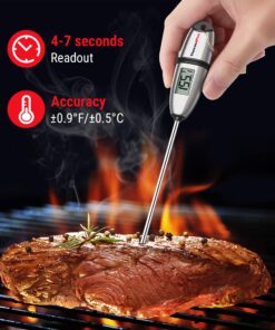 Alternative view of ThermoPro TP-02S Instant Read Meat Thermometer Digital Cooking Food Thermometer with Super Long Probe for Grill Candy Kitchen BBQ Smoker Oven Oil Milk Yogurt Temperature 1