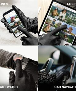 GearTOP Touchscreen Winter Gloves for Women & Men - Hiking Running Gloves for Cold Weather - Work Driving Bike Black Gloves for Men Warm Glove Liners Large 9 81 vsQT3HHL
