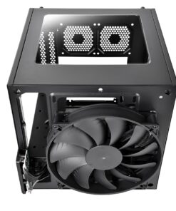 Thermaltake Core V1 SPCC Mini ITX Cube Gaming Computer Case Chassis, Interchangeable Side Panels, Black Edition, CA-1B8-00S1WN-00 92 81 wPClMhEL