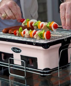 Fire Sense 60450 Yakatori Internal Grates Charcoal Chrome Cooking Grill Japanese Table BBQ Handmade Using Clay Adjustable Ventilation For Outdoor Barbecues Camping Traveling - Large - Tan 29 81 wZBtyv7L