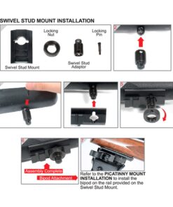 UTG New Gen Med Pro Shooters Bipod, Quick Detach, 6.2"-6.7" 31 81 x43x8LpL