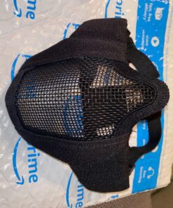 OneTigris 6" Foldable Half Face Mesh Mask Military Style Comfortable Adjustable Tactical Lower Face Protective Mask Black 24 81 yKYx HWL