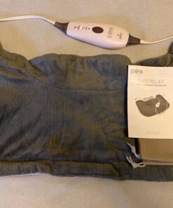 Pure Enrichment® PureRelief™ XL Heating Pad - 12" x 24" Electric Heating Pad for Back Pain & Cramps, 6 Heat Settings, FSA/HSA Eligible, Soft Machine Wash Fabric, Auto-Off & Moist Heat (Charcoal Gray) 39 81 yTcbFDPL