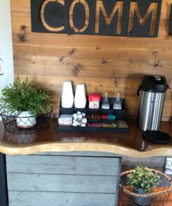 Mind Reader, Countertop Organizer, Coffee Bar, Kitchen Cup and Condiment Station, 17.875" L x 9.5" W x 6.625" H, Black 17.875"L x 9.5"W x 6.625"H, 43 81 ygCz K2L