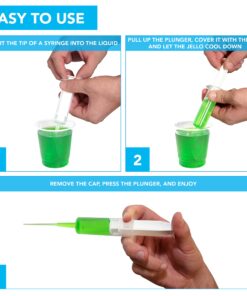 Party Essentials 1.5 Ounce Gelatin Shot/Gelatin Syringe Injectors with Caps, 12-Count, Clear 12 Count (Pack of 1) 11 81 ytBJeGL