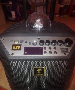 Wireless Karaoke Machine for Adults, TONOR PA System Portable Bluetooth Singing Speaker with Dual Wireless Microphones Microfono, Disco Ball for Home Karaoke, Party, Class and Church K20 Black 45 810 PeqSX2L