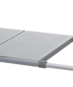 Simple Houseware Under Sink 2 Tier Expandable Heavy Duty Metal Shelf Organizer Rack, Silver (Expand from 15 to 25 inches) Expandable Shelf 25 8100MIrqgnL