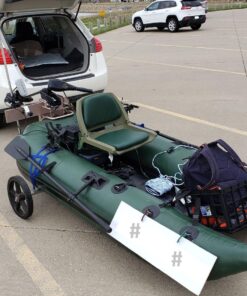 Sea Eagle 285 Frameless Inflatable 9’ Pontoon Fishing Boat - 1 Person- Lightweight, Portable-Perfect for Hunting & Fishing-Sets up in 5 Minutes 285fpb Frameless Fishing Boat Pro Package 48 8101fRlHX8L