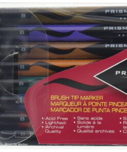 Prismacolor 1736674 Premier Illustration Brush Tip Art Markers, Assorted Colors, 8-Count Standard Packaging