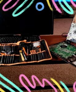 GANGZHIBAO 90pcs Electronics Repair Tool Kit Professional, Precision Screwdriver Set Magnetic for Fix Open Pry Cell Phone, Apple iPhone, Computer, PC, Laptop, Tablet, iPad, Mac book with Portable Bag 42 81046N6btDL