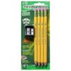 Ticonderoga My First Wood-Cased Pencils, Pre-Sharpened, 2 HB, With Sharpener, Yellow, 4 Count 4 Count w/ Sharpener 58 8104mV2X89L