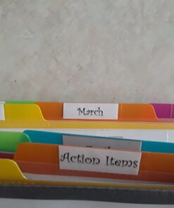 Smead Project Organizer, 24 Pockets, Grey with Assorted Bright Tabs, Tear Resistant Poly Material, 1/3-Cut Tabs, Letter Size (89206) 24 Pocket Yellow, Pink, Lime, Blue, Purple 29 8106fcsLEGL