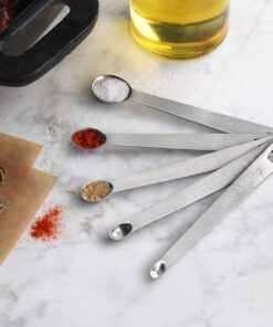 New Star Foodservice 42924 Stainless Steel Measuring Spoons Set, Mini (Mini Spoons) 5-Piece Set 22 8107YTFaIsL
