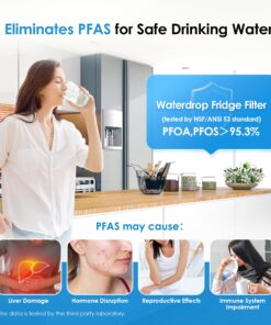Waterdrop DA29-00020B 𝐍𝐒𝐅 𝟓𝟑&𝟒𝟐 𝐂𝐞𝐫𝐭𝐢𝐟𝐢𝐞𝐝 Refrigerator Water Filter, Replacement for Samsung HAF-CIN/EXP, DA29-00020A/B, DA29-00020B-1, RF263BEAESR, RF28HMEDBSR, RS25J500DSR, 3 Filters 36 8107pK1rHBL 1