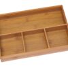 Lipper International 824 Bamboo Wood 4-Compartment Organizer Tray, 11 5/8" x 7 7/8" x 1 3/4"