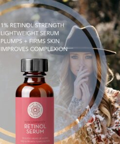 Retinol Face Serum by Pure Body Naturals - Retinol Serum with Witch Hazel, Myrtle Oil, and Ginseng - Age-Defying Wrinkle Cream and Dark Spot Corrector for Eye, Skin, and Face Wrinkles - 1 Fl Oz 1 Pack 11 810B3DGRqYL