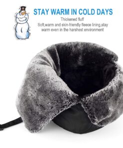 mysuntown Winter Hats for Women Men 2023, 22-24″ Winter Hat Hunting Trapper Hat Ushanka Ear Flap Chin Strap w/Windproof Mask Large Black 48 810BrgqWMQL