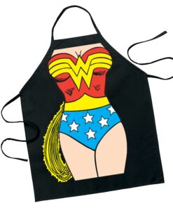 Alternative view of ICUP DC Comics - Wonder Woman Be The Character Adult Size 100% Cotton Adjustable Black Apron Adult Wonder Woman