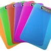 Trade Quest Plastic Clipboard Transparent Color Letter Size Low Profile Clip (Pack of 6) (Assorted) Assorted 14 810EFDOJuBL