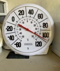 Springfield Indoor Outdoor Big Bold Thermometer, 8.5 Inch, White 43 810GYlFcSzL