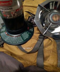 Coleman Bottletop Propane Camping Stove, Portable 1-Burner Adjustable Stove with Wind Baffles, Pressure Regulator, and 10,000 BTUs of Power; Great for Camping, Hiking, Backpacking, & More 45 810HUVzqqzL