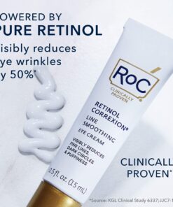 RoC Retinol Correxion Under Eye Cream for Dark Circles & Puffiness, Daily Wrinkle Cream, Anti Aging Line Smoothing Skin Care Treatment 0.5 oz (Packaging May Vary) 0.5 Fl Oz (Pack of 1) 24 810HsG6sRuL