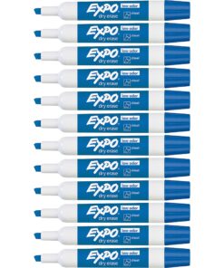 Alternative view of Expo 80003 Low Odor Dry Erase Markers, Chisel Tip, Blue Color, 2 Sets with 12 Markers, Total of 24 Markers
