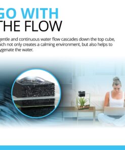 Fluval Chi II Series Aquarium Set, 5-Gallon - Aquarium Tank with Ambient LED Lighting, Flowing Water, and Elegant Design, White 5 gal 38 810IlVKSVoL