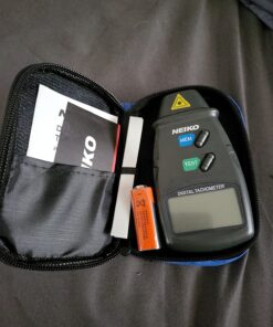 NEIKO 20713A Digital Tachometer, Noncontact Laser Photo Sensor with 2.5 to 99,999 RPM Accuracy, RPM Gauge Marker with Batteries Included 22 810IqTegQLL