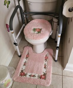 Vaunn Deluxe Folding Safety Toilet Rail, Adjustable and Foldable Toilet Safety Frame, Bathroom Handrail Assist Grab Bar Handle, Gray 42 810Las4dyKL