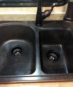 Plumb Pak K5414BLK Keeney Stainless Steel Kitchen Sink Strainer with Fixed Post Basket, Fits Standard 3-1/2-Inch Openings, 3-1/2 In. to 4 In, Black 42 810NTIP3OPL