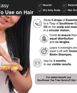 Soulflower Organic Tea Tree Essential Oil for Oily Skin & Itchy Scalp- Melaleuca Alternifolia- 100% Pure, Natural, Vegan, Cruelty Free, Premium Quality, Aromatherapy, Diffusion, 30ml/ 1 fl oz 1 Fl Oz (Pack of 1) 29 810O mVQdYL