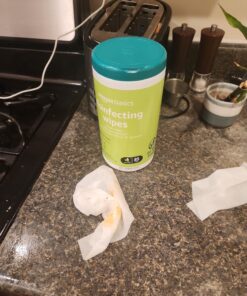 Amazon Basics Disinfecting Wipes, Lemon & Fresh Scent, Sanitizes/Cleans/Disinfects/Deodorizes, White, 340 Count (4 Packs of 85) (Previously Solimo) 85 Count (Pack of 4) 4Pack--2 Lemon, 2 Fresh 28 810OwGr5ZeL