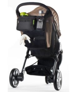 Ethan & Emma Universal Stroller Organizer - Elevate Your Experience w/Insulated Cup Holders, Diaper Storage, Secure Straps, Detachable Bag, Pockets for Phone, Keys, Toys. Smart Parenting Black 41 810QPIW D3L
