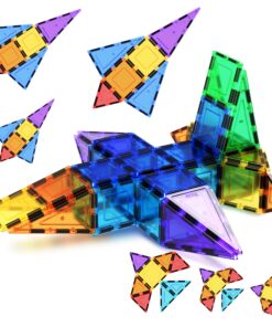 PicassoTiles 100 Piece Set 100pcs Magnet Building Tiles Clear Magnetic 3D Blocks Construction Playboards, Creativity Beyond Imagination, Inspirational, Recreational, Educational Conventional 41 810QiF3diL