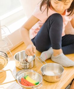 Melissa & Doug Stainless Steel Pots and Pans Pretend Play Kitchen Set for Kids (8 pcs) - Kids Kitchen Accessories Set, Toy Pots And Pans For Kids Kitchen, Cooking Toys For Kids Ages 3+ Silver 29 810R6rnmsXL