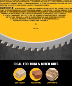 DEWALT 12-Inch Miter Saw Blade, Crosscutting, Tungsten Carbide, 80-Tooth, 2-Pack (DW3128P5) Saw Blade 2 Pack, 12 In., 80 T 21 810RQEeOJL