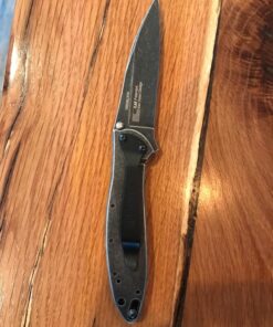 Kershaw Leek BlackWash Folding Pocketknife, 3" 14C28N Stainless Steel Blade, Assisted Opening Folding EDC 43 810RfyN08fL