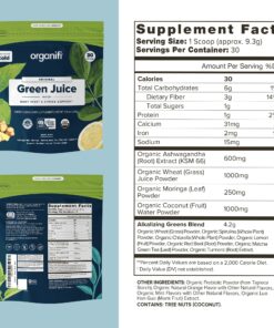 Alternative view of Organifi Green Juice - Organic Superfood Powder - 180-Day Supply - Organic Vegan Greens - Helps Decrease Cortisol - Provides Better Response to Stress - Supports Weight Control - Total Body Wellness 9.8 Ounce (Pack of 6)